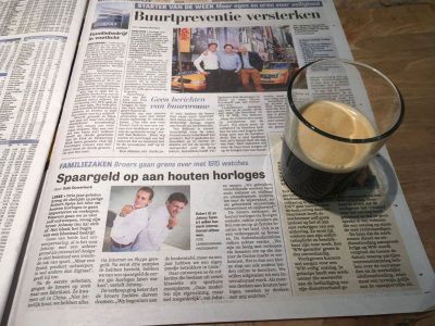 1915 watches - interview met Johnny en Robert Spies in de financiële Telegraaf van 13 maart 2018