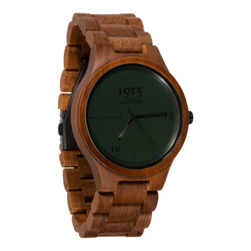1915 watches - 1915 watch men real leather cognac houten horloge